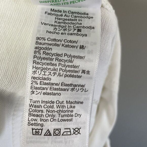 J.CREW Jeans Women 32 Flare Crop NEW White Raw Hem Stretch BO933 - Picture 15 of 16